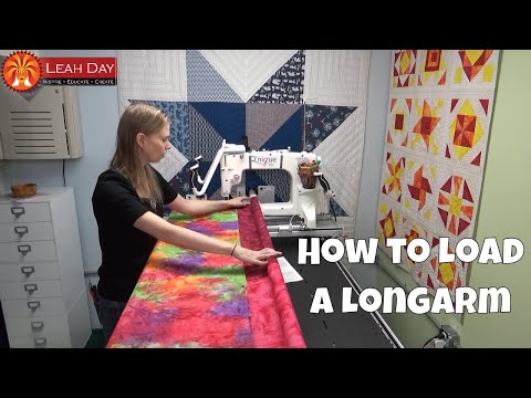 How to Load a Quilt on a Longarm Quilting Frame with Leah Day